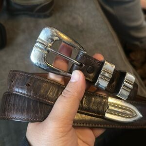 Pinto ranch goatskin leather belt